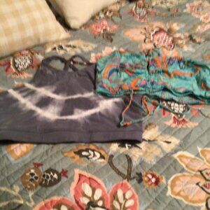 2 pc lot Electric &Rose and Wild Fable Halter Crop tops New Both Size Large